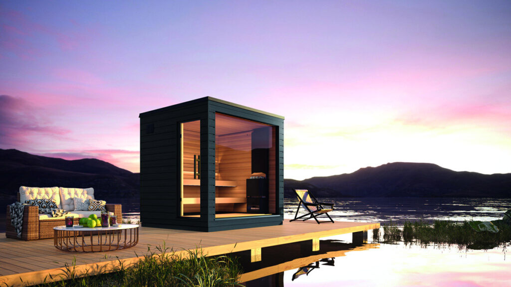 Seitz Gartenbau - Saunum Sauna auf Steg am See