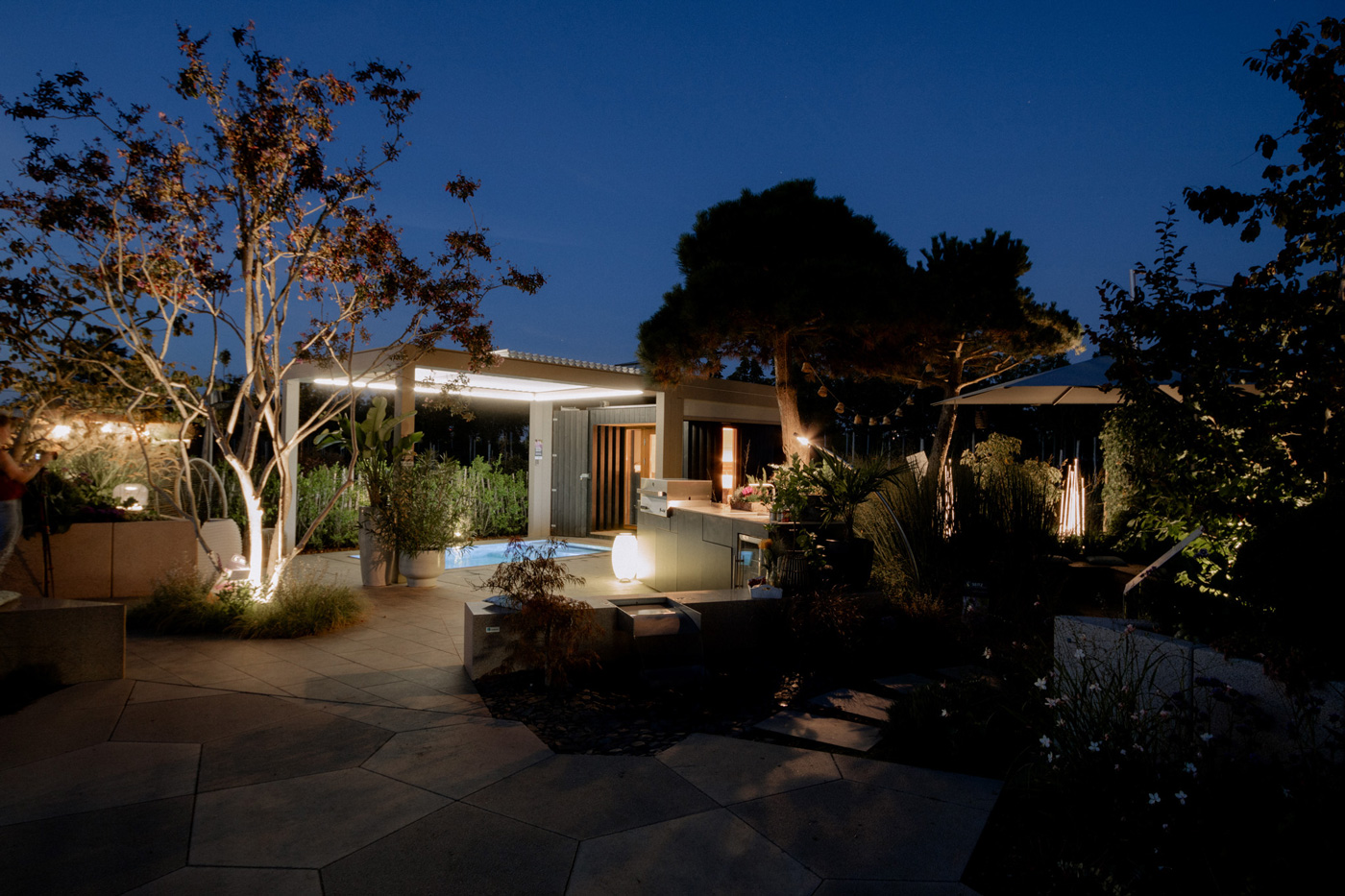 dezente gartenbeleuchtung